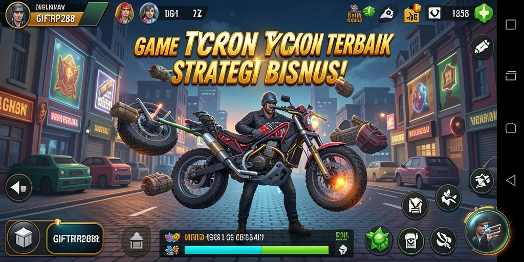 Tampilan gameplay GIFTRP288 yang menarik dengan elemen Tycoon.