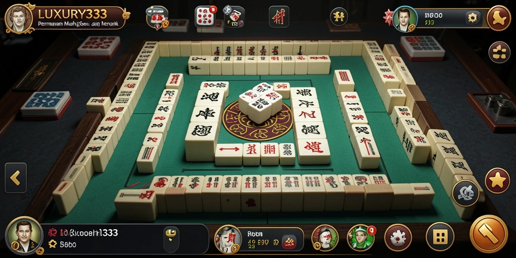 Tampilan gameplay seru dari LUXURY333 dengan berbagai tema Mahjong.