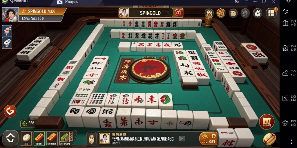 Screenshot menunjukkan pemain mencocokkan ubin Mahjong yang menarik.