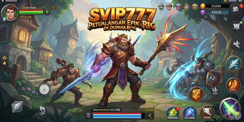 Screenshot gameplay RPG SVIP777 dengan aksi seru dan karakter epik.